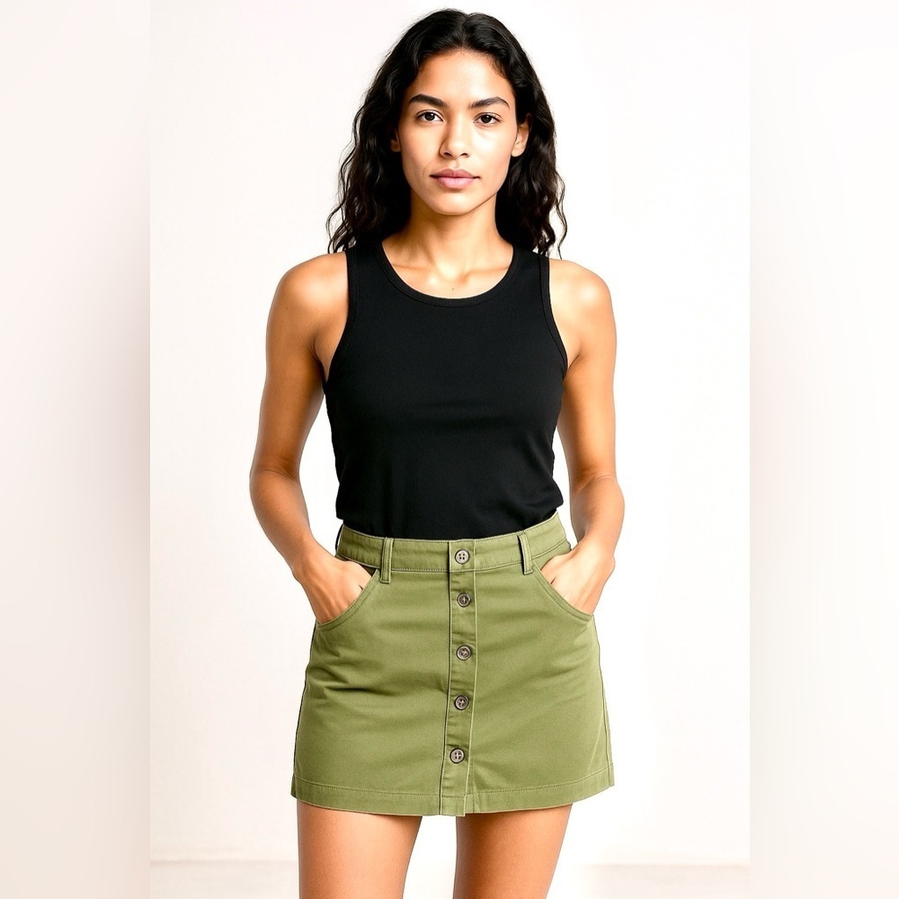 Tommy Hilfiger Olive Green Khaki Pencil Skirt  NWT 🌟 - Picture 10 of 11